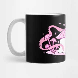 A Ghost in a pink mushroom hat Mug